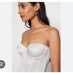 Fleur du Mal Ivory Hamptons Bustier XS